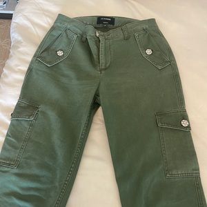 LE SUPERBE cargo pants size 6. Green.